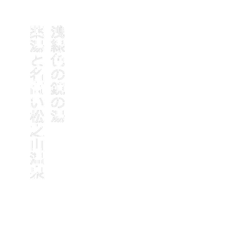 朝緑色の鏡の湯　薬湯と名高い松之山温泉